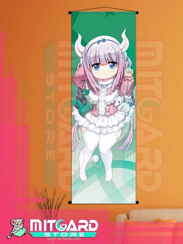 KOBAYASHI-SAN CHI NO MAID DRAGON Kanna wall scroll fabric or Adhesive Vinyl poster - Fabric poster WITH plastic pole / 50cm x 150cm - 1